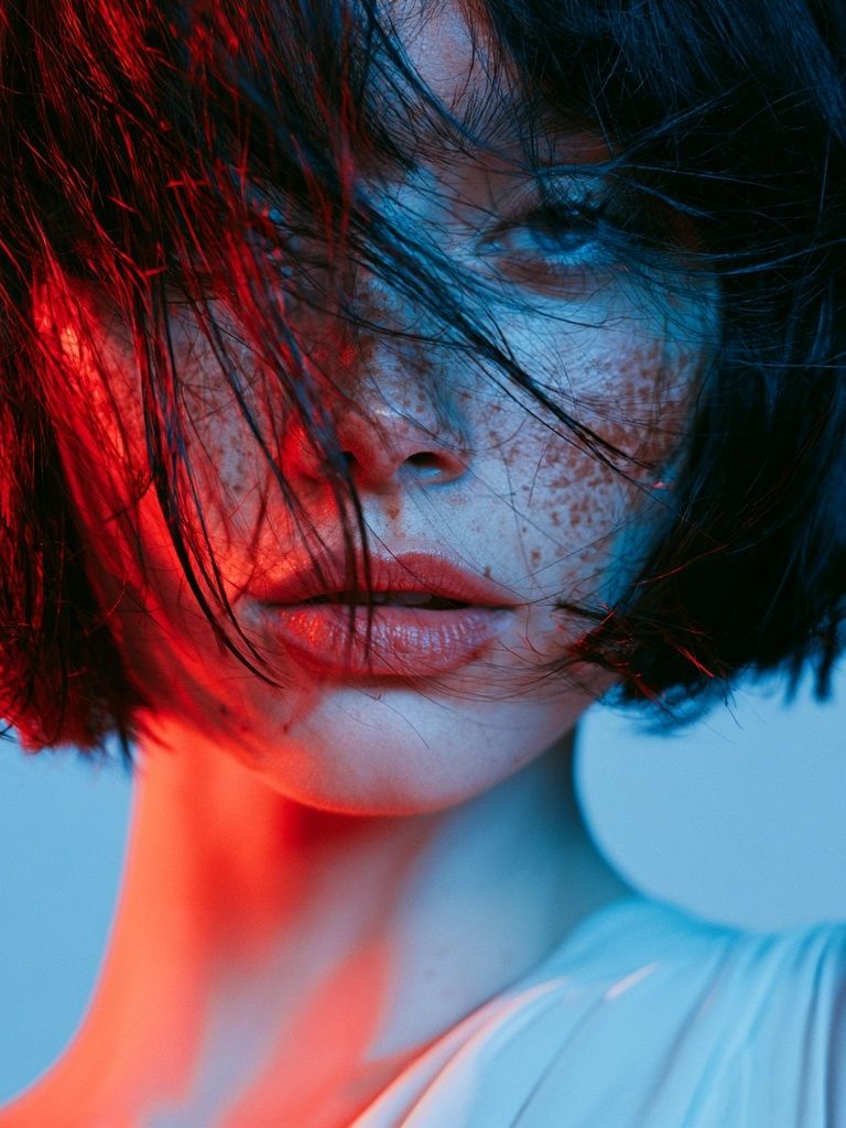 Neon Portrait Photography Poster. poster detail