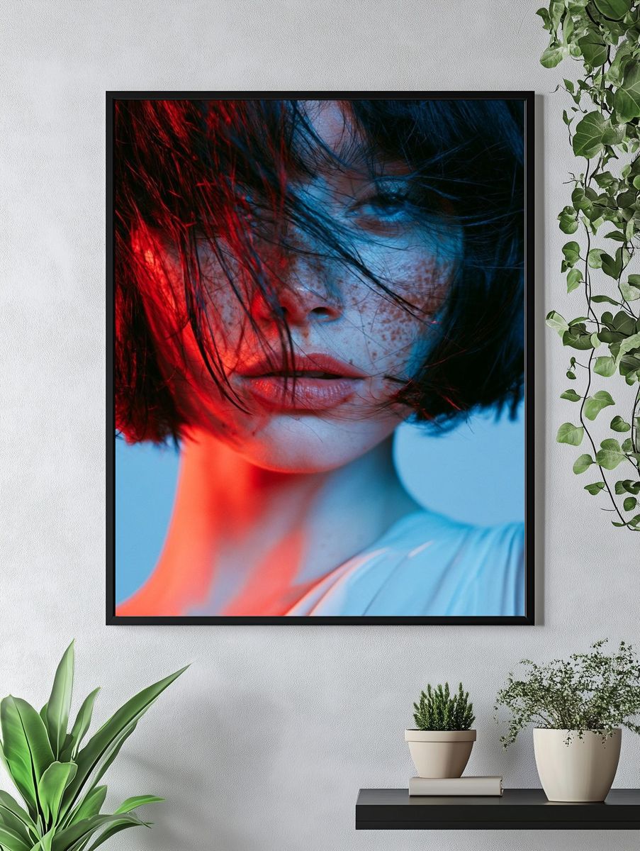 Neon Portrait Photography Poster. — room view 4