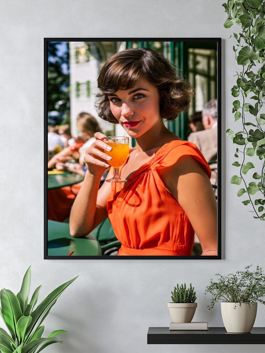 Retro Cocktail Portrait Poster. — room view 4