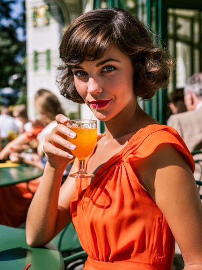 Retro Cocktail Portrait Poster.