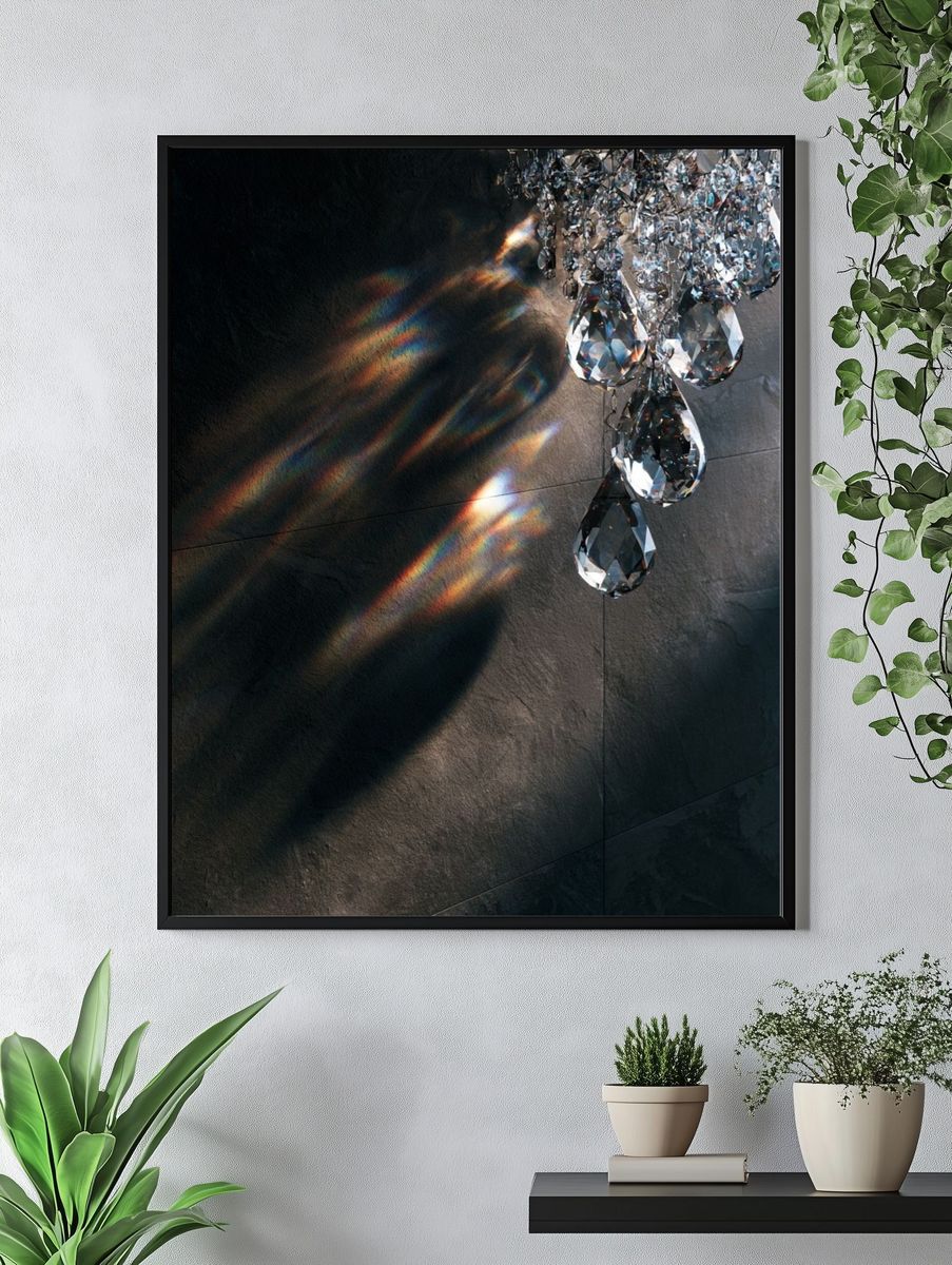 Crystal Chandelier Light Poster. — room view 4