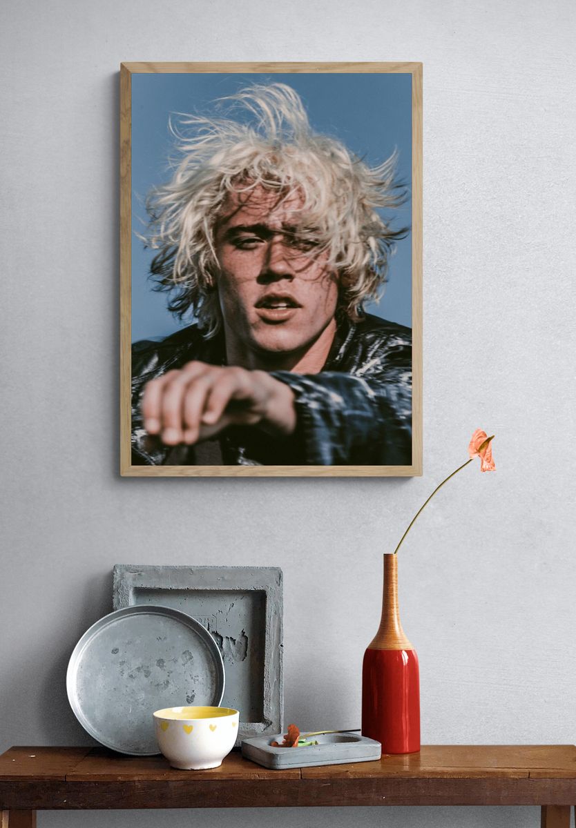 Blond Rock Portrait Print. — room view 3