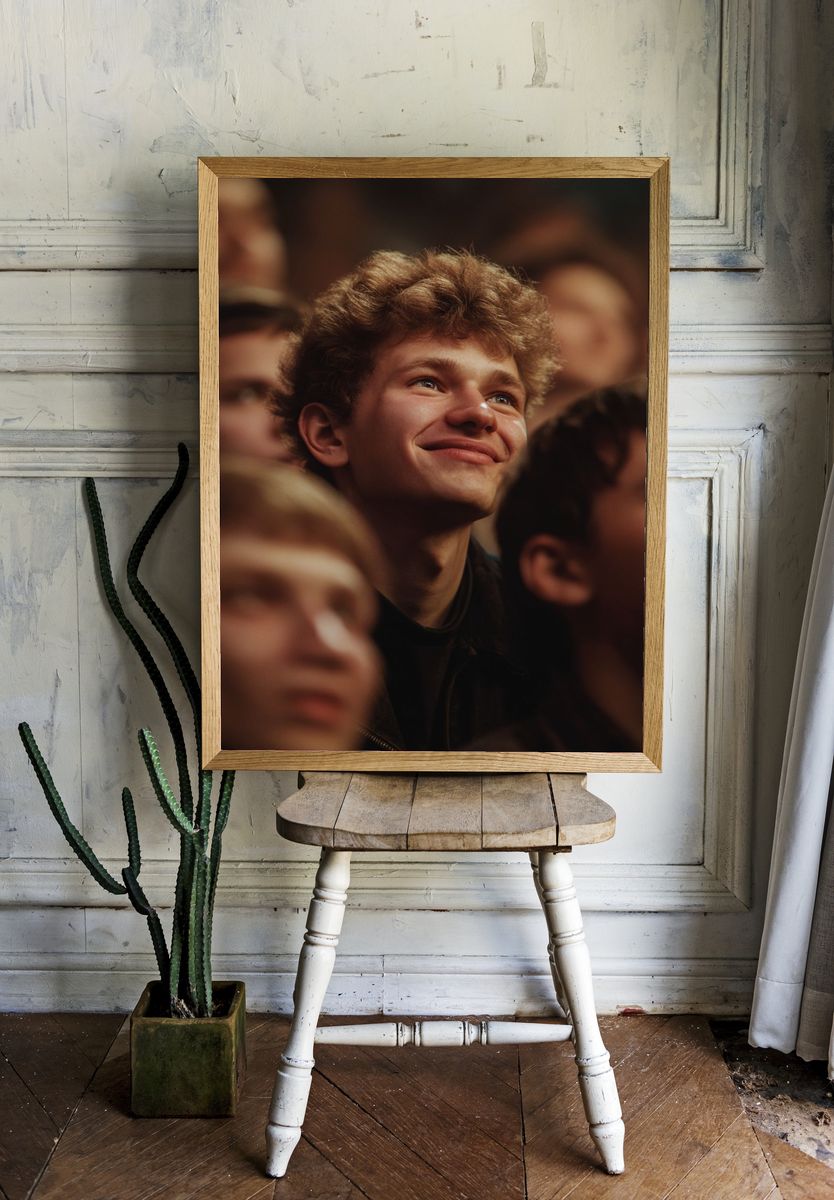 Smiling Audience Portrait Photography Poster. — room view 1