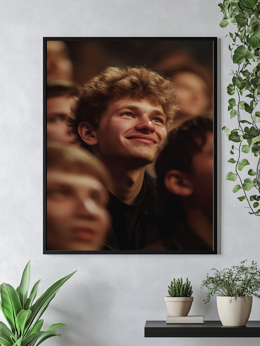 Smiling Audience Portrait Photography Poster. — room view 4