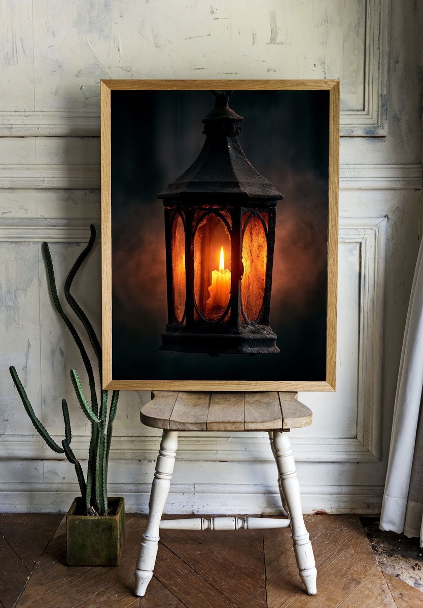 Candle Lantern Photography Poster. — room view 1