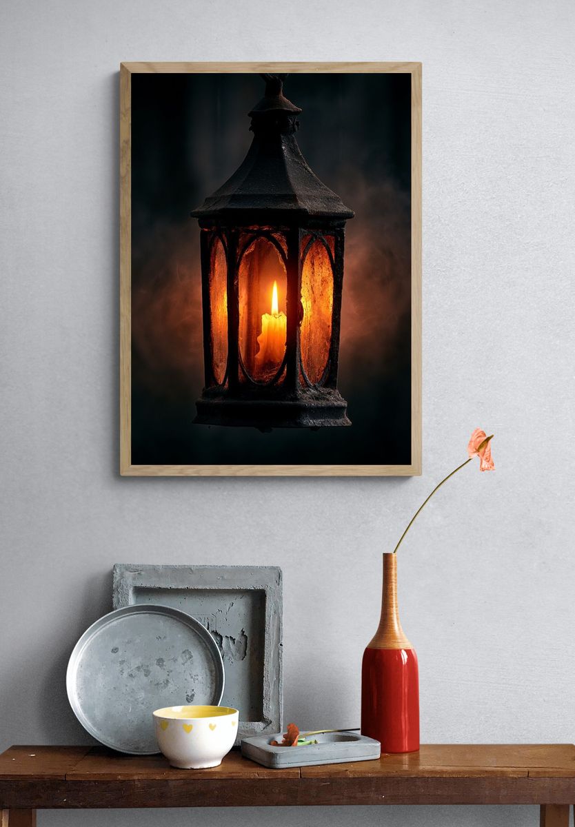 Candle Lantern Photography Poster. — room view 3