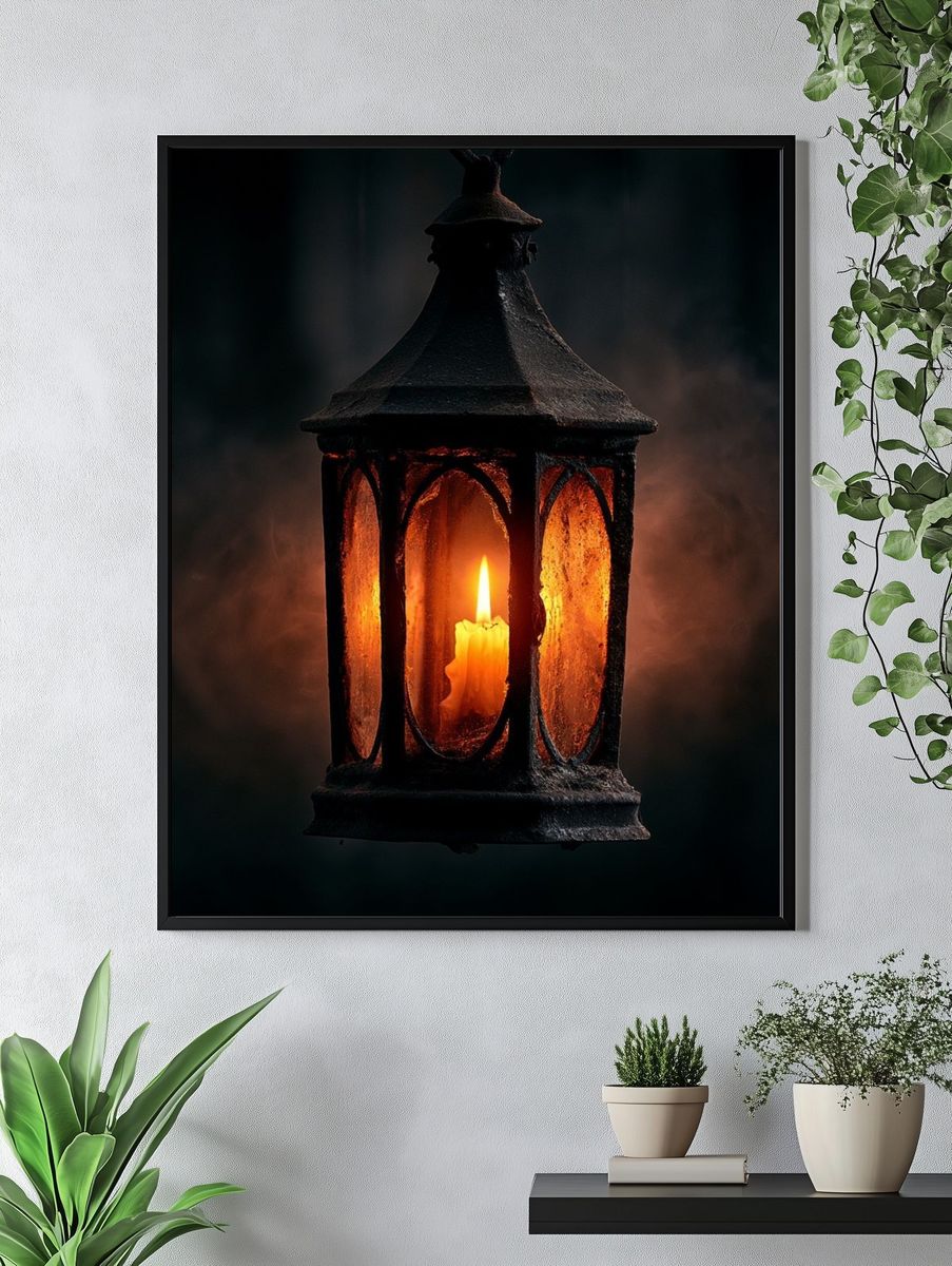 Candle Lantern Photography Poster. — room view 4