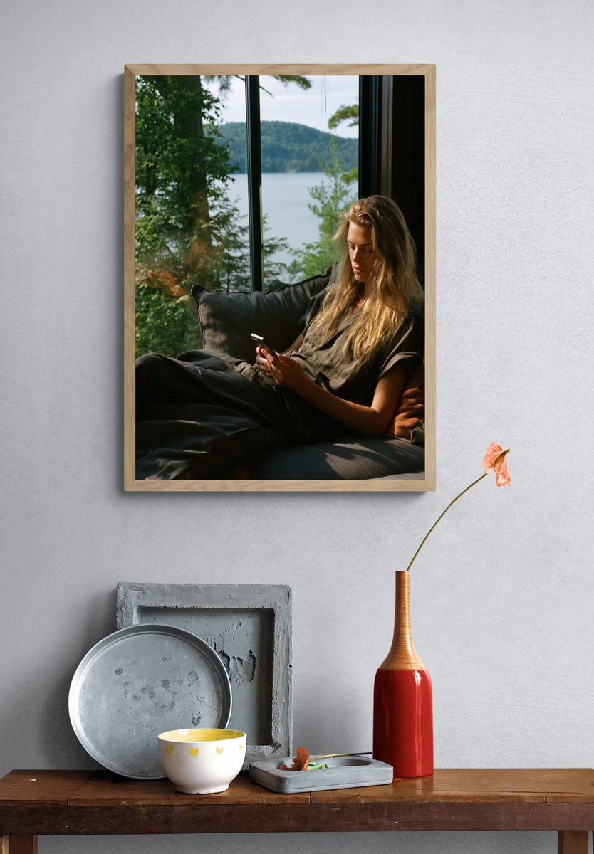 Lakeside Window Portrait Photography Poster. — room view 3