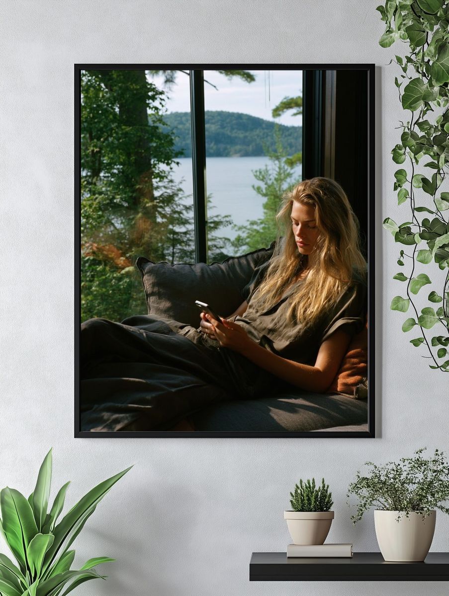 Lakeside Window Portrait Photography Poster. — room view 4