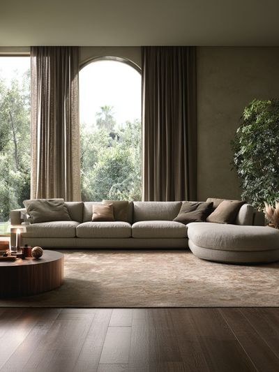 Serene Modern Living Room Photography Poster.