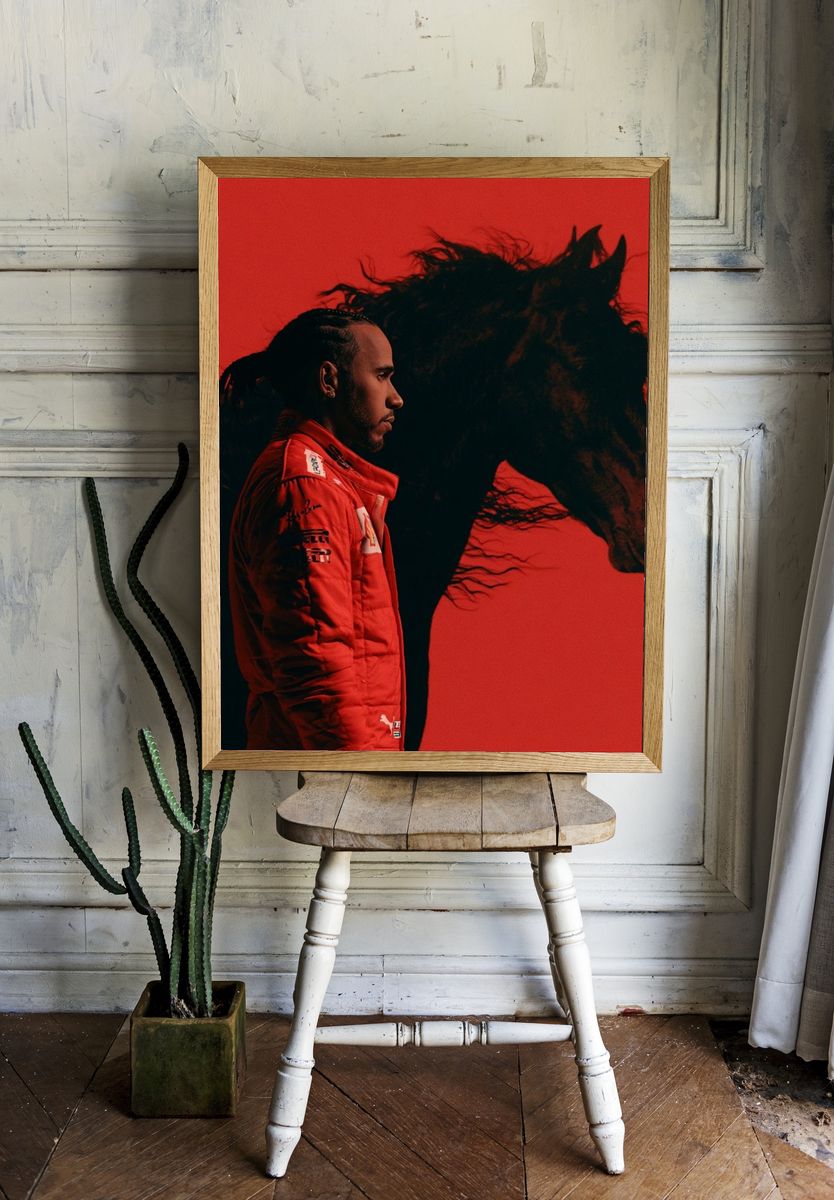 Red Racing Portrait Poster. room preview