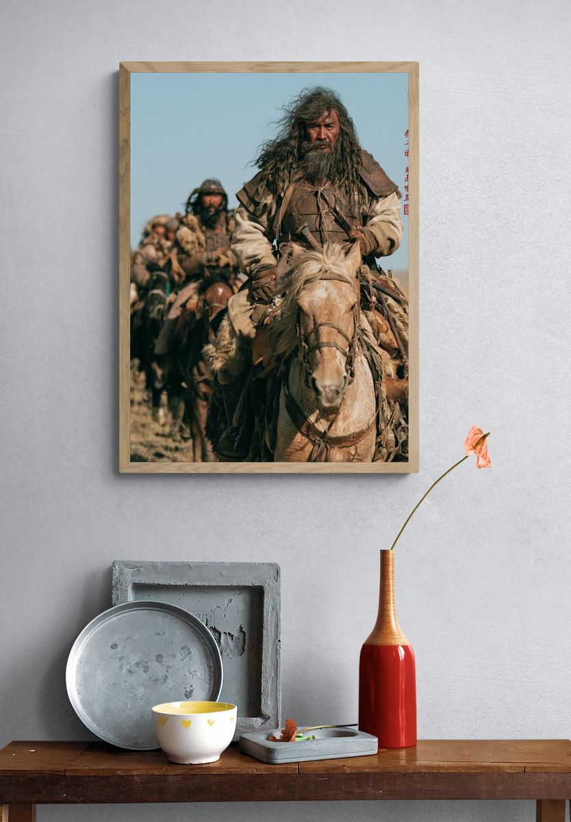 Nomadic Horse Riders Photography Poster. — room view 3