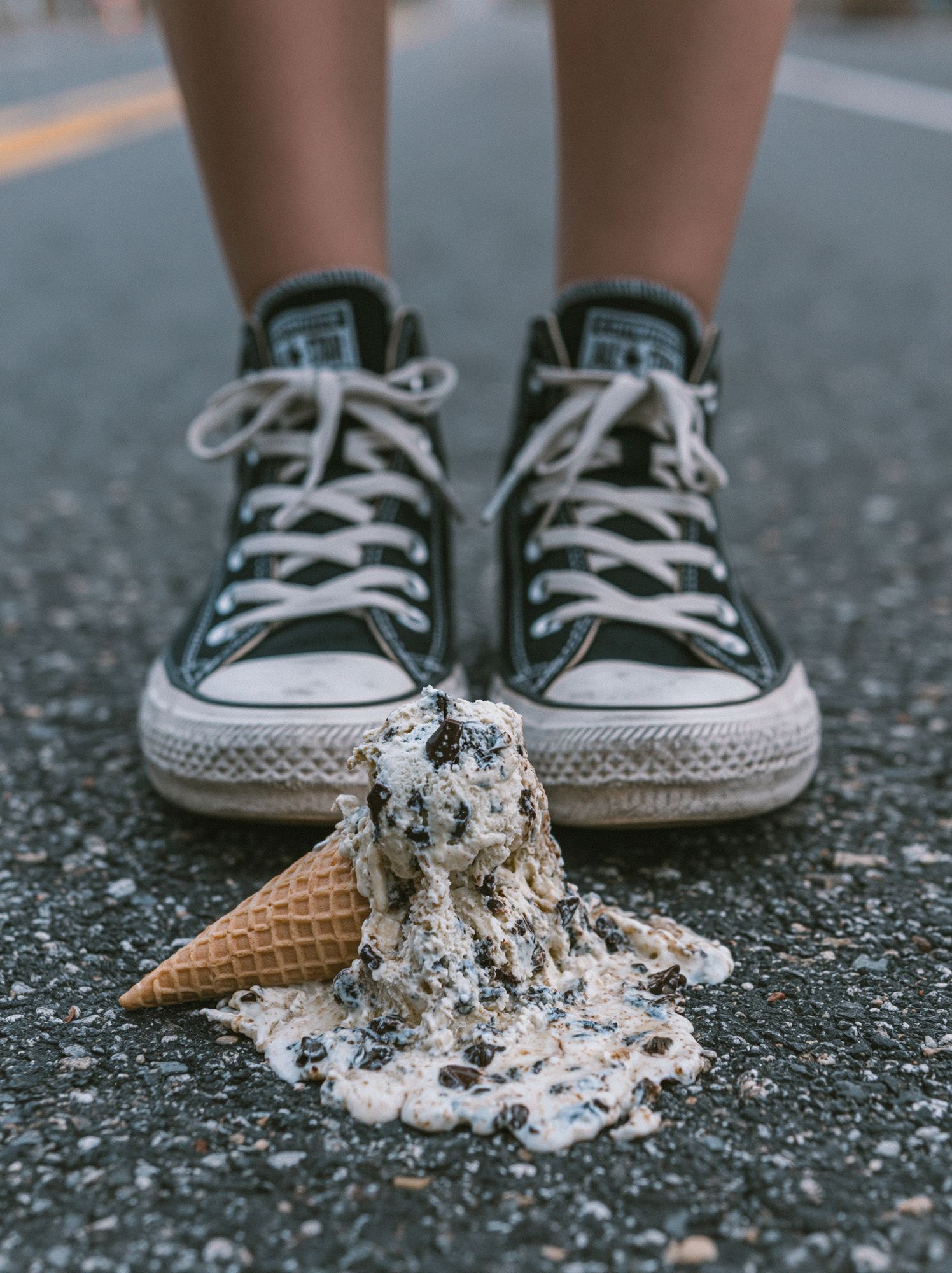Melting Ice Cream Street Photography Poster. poster detail