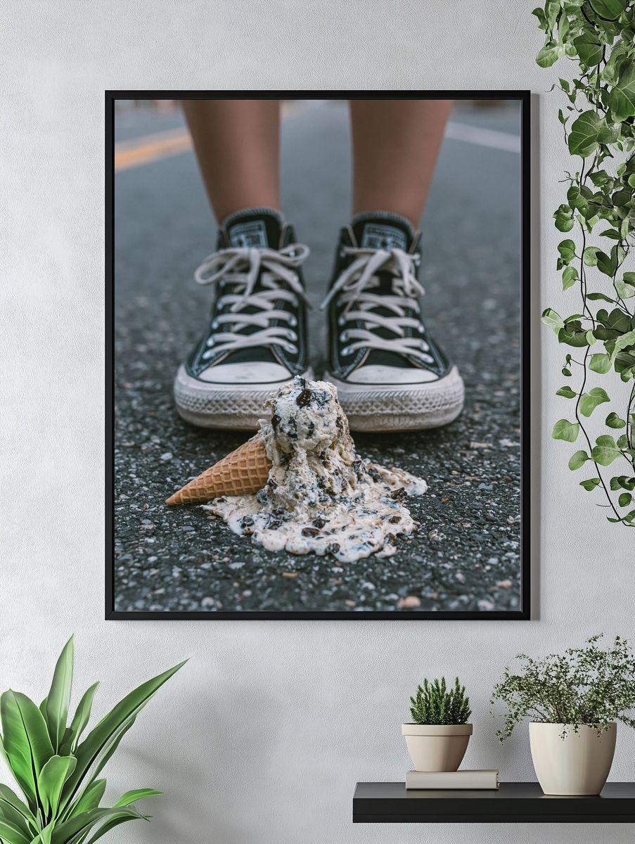 Melting Ice Cream Street Photography Poster. — room view 4