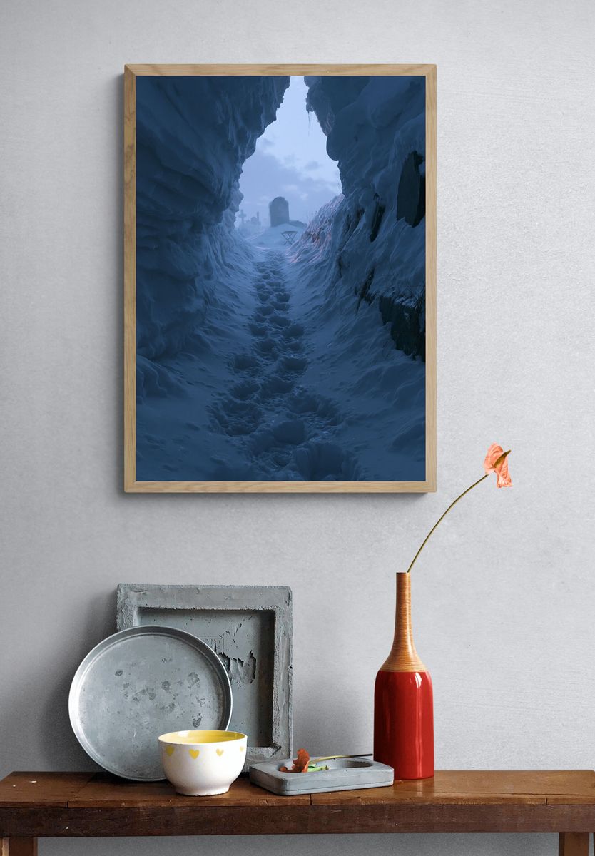 Frozen Pathway Cemetery Poster. — room view 3