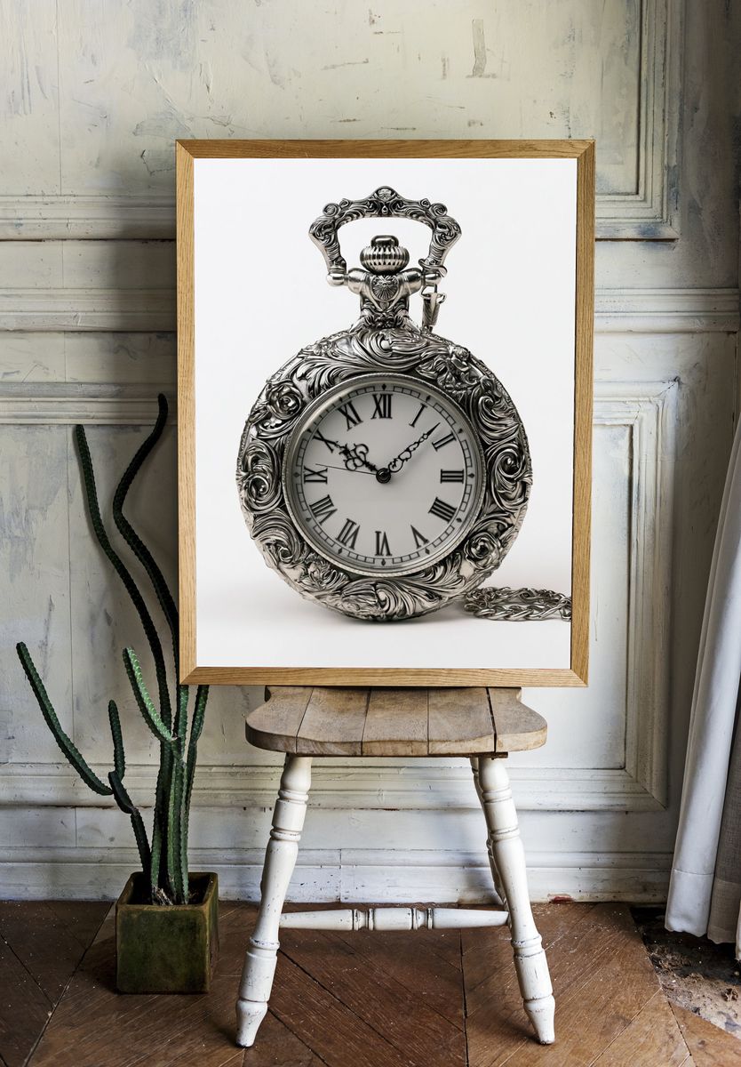 Ornate Pocket Watch Photography Poster. room preview