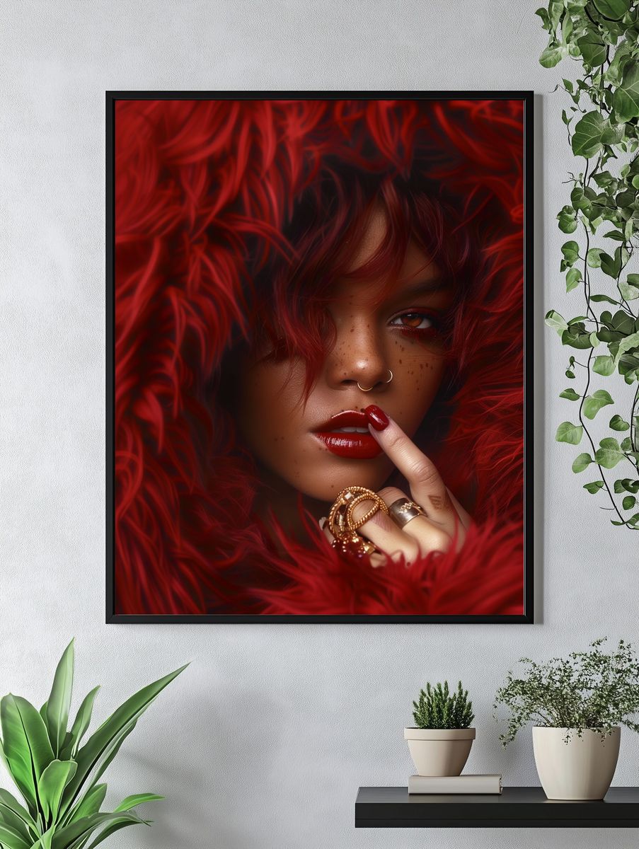 Red Velvet Portrait Print. — room view 4