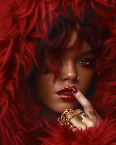 Red Velvet Portrait Print. poster