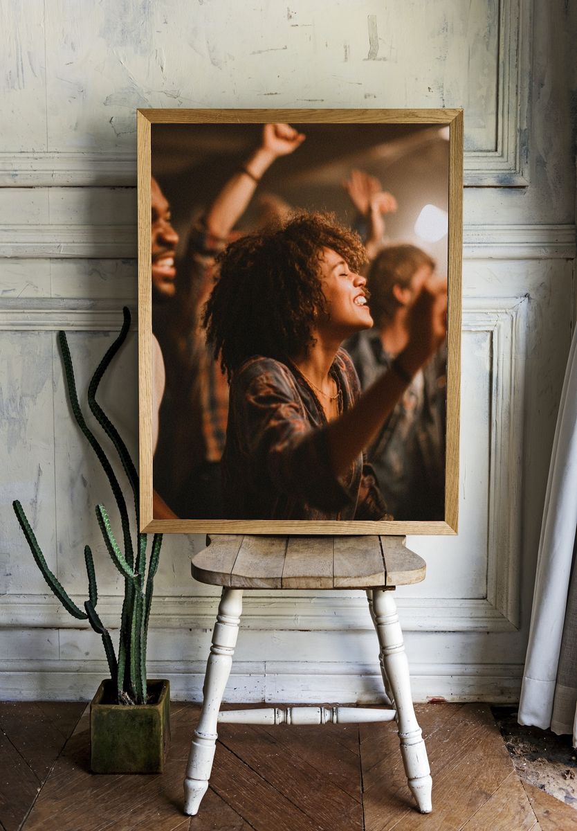 Concert Crowd Joy Photography Poster. room preview