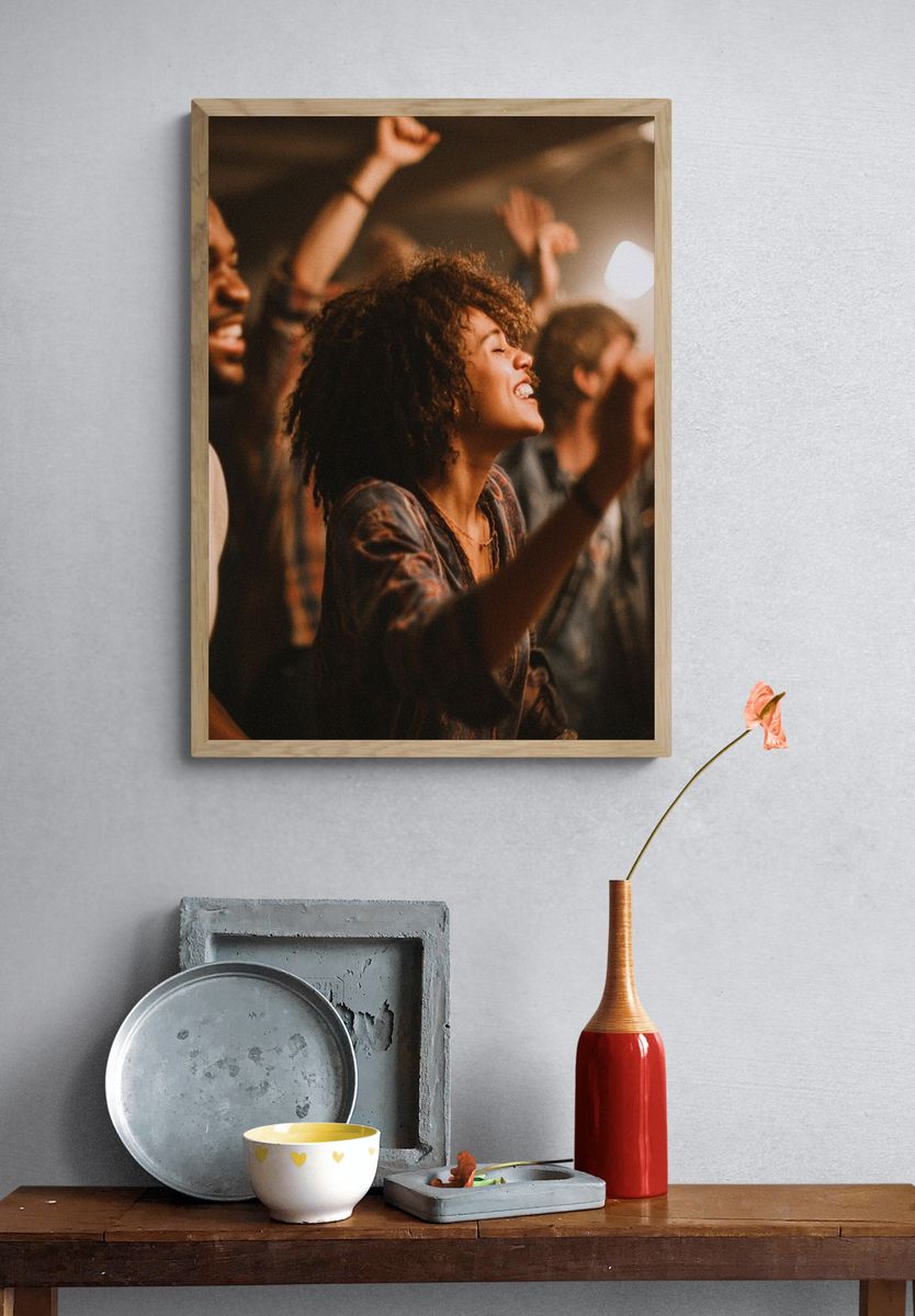 Concert Crowd Joy Photography Poster. — room view 3