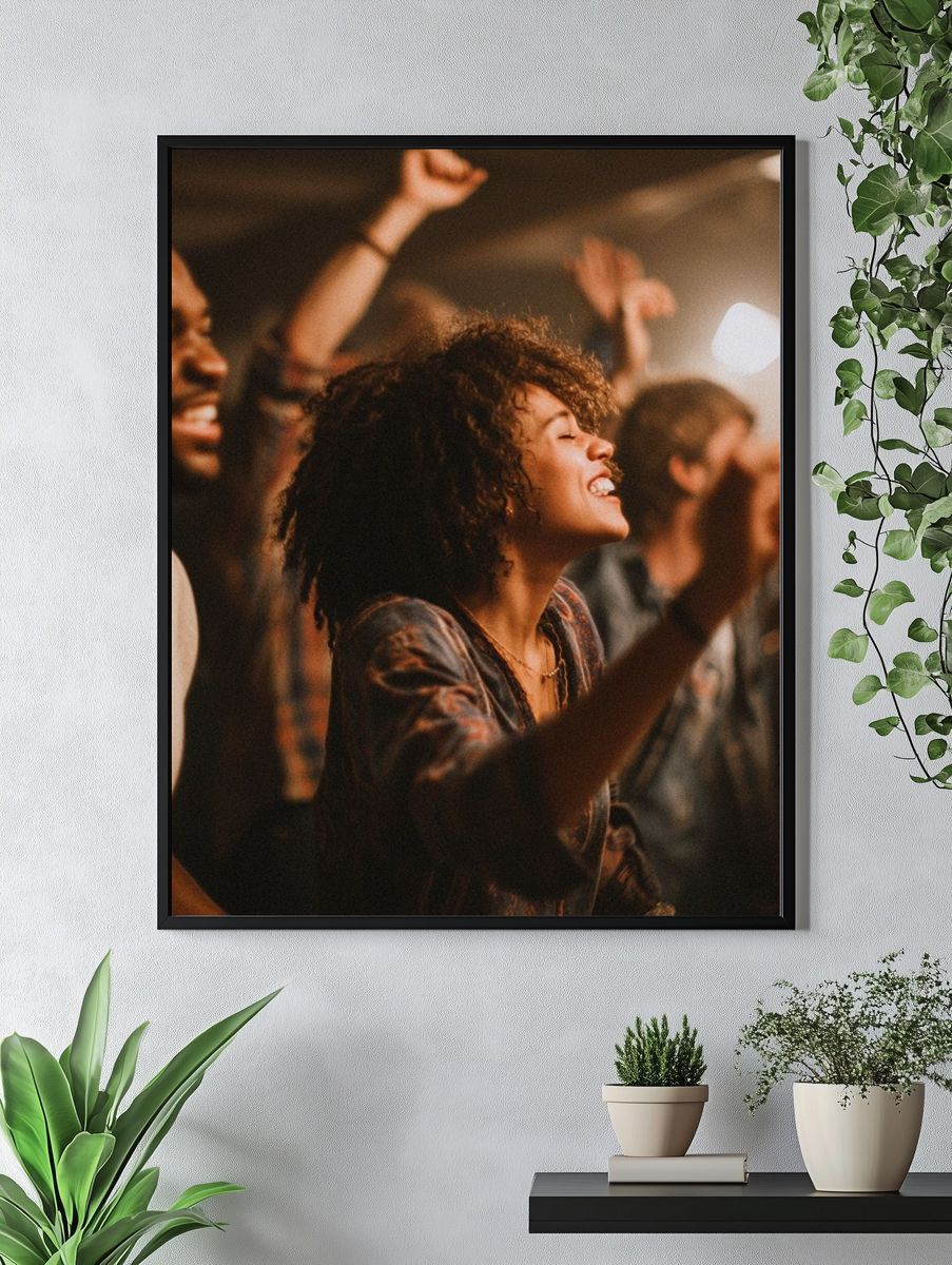 Concert Crowd Joy Photography Poster. — room view 4