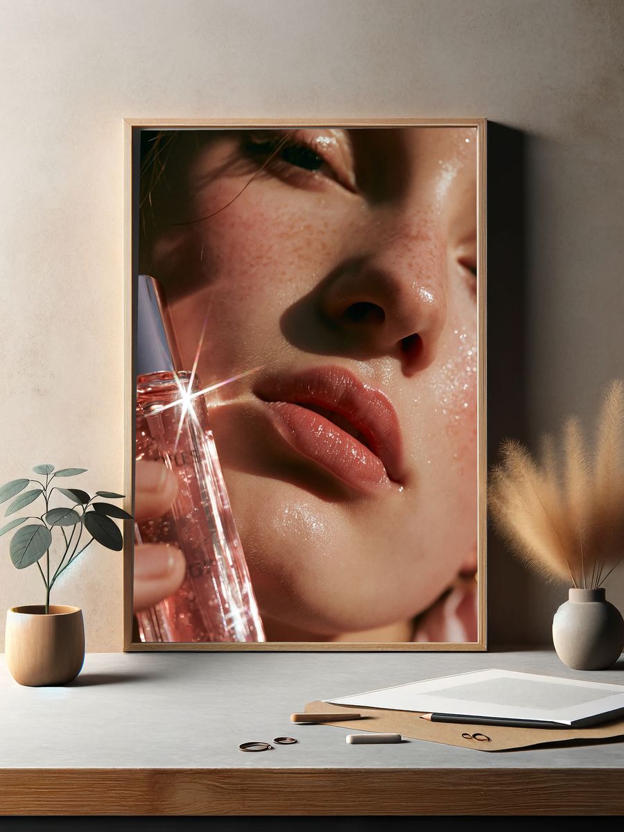 Glossy Beauty Close-Up Poster. — room view 2