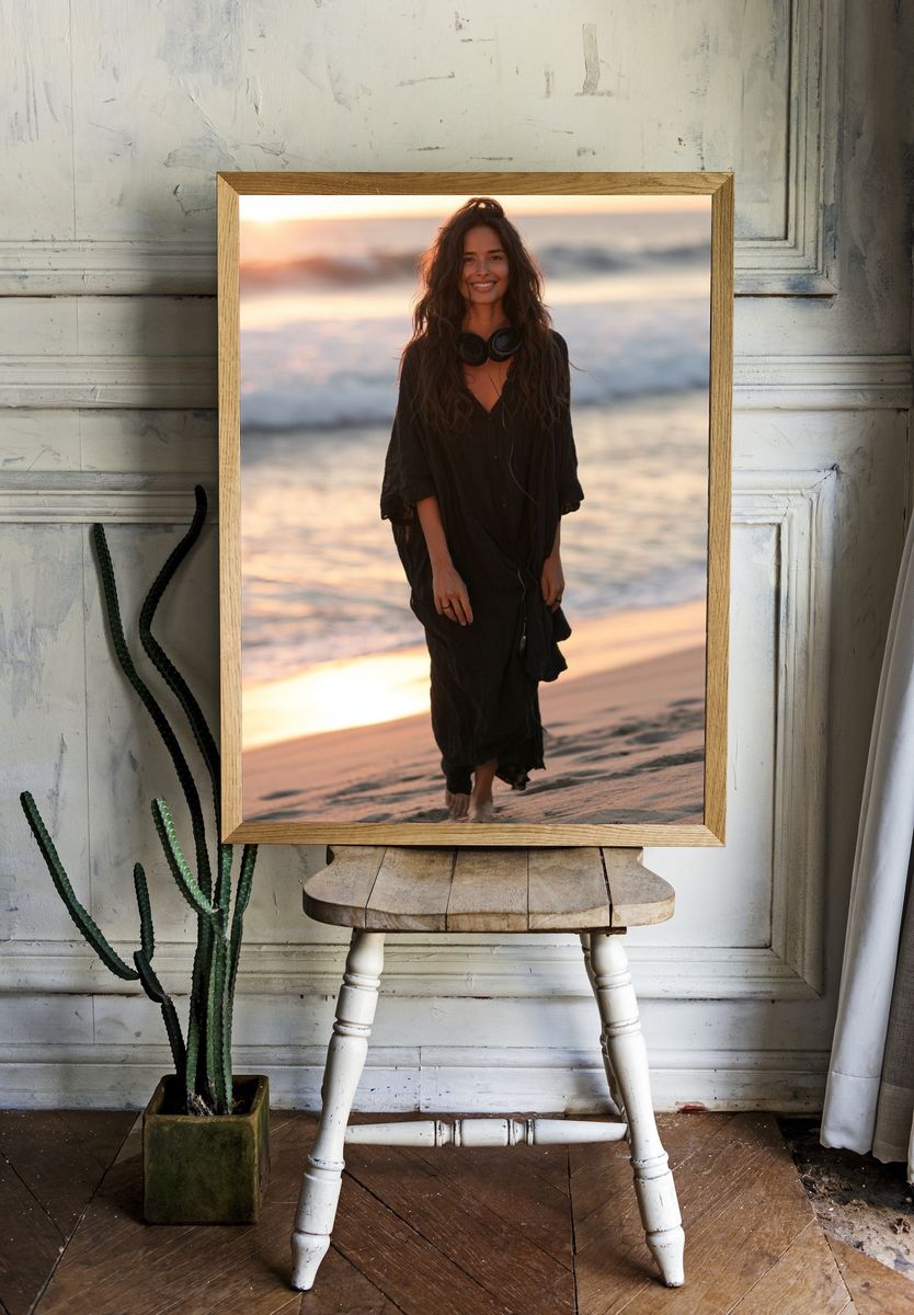 Beach Sunset Portrait Photography Poster. — room view 1