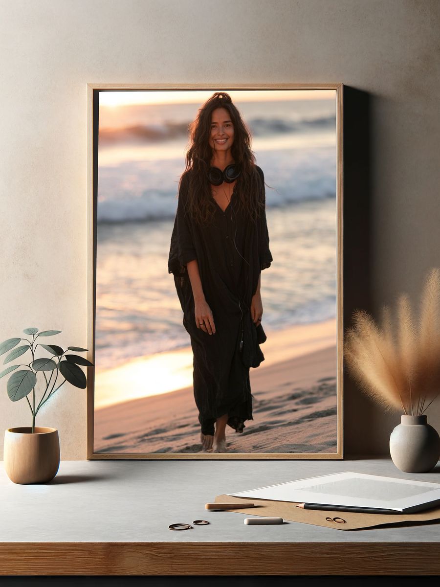 Beach Sunset Portrait Photography Poster. — room view 2