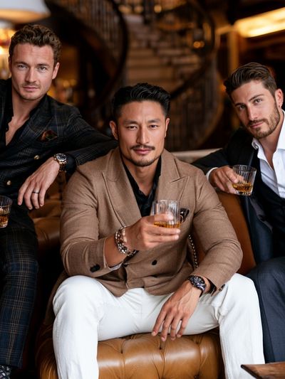 Luxury Men’s Lounge Portrait Print.