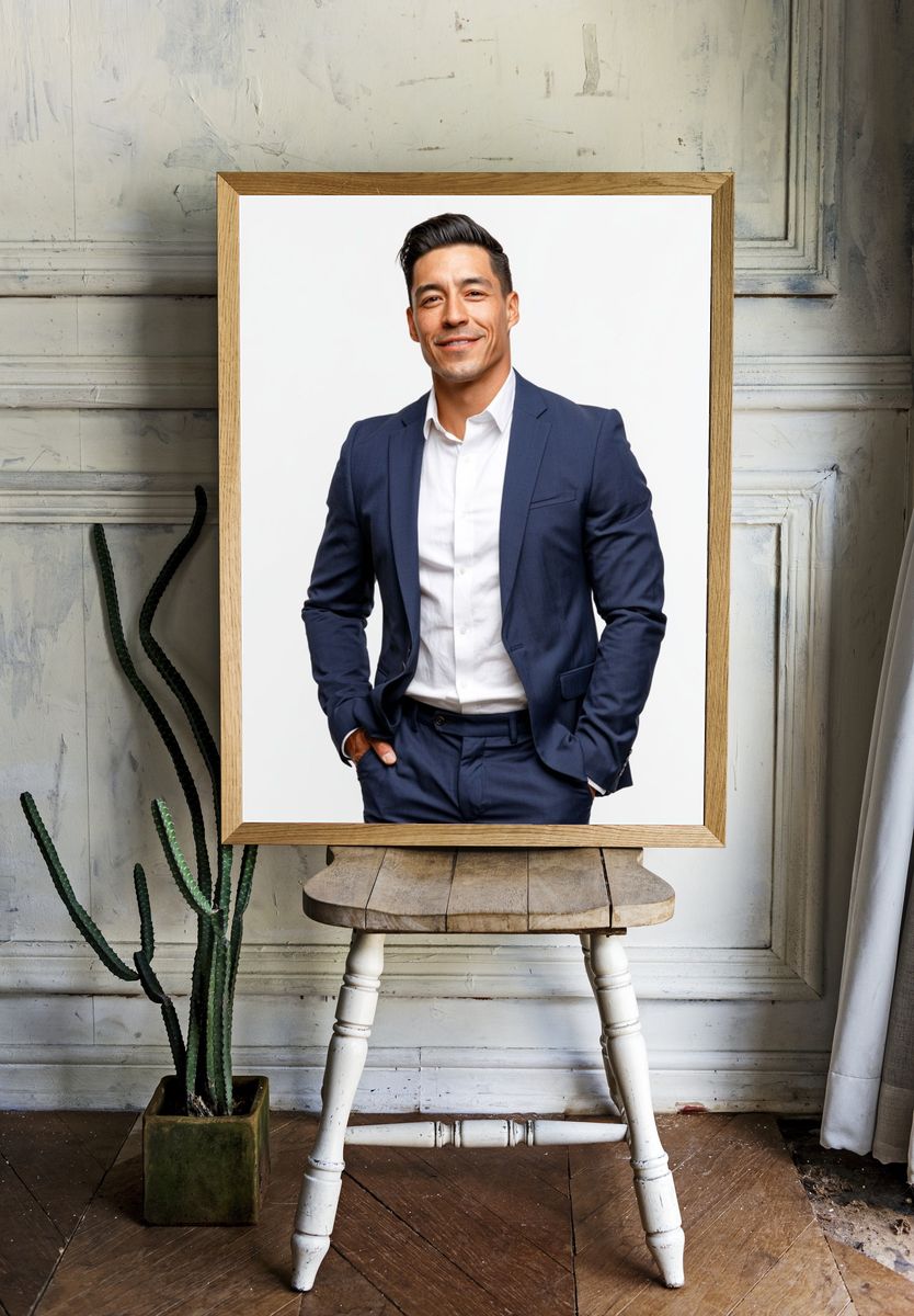 Confident Business Portrait Photography Poster. — room view 1