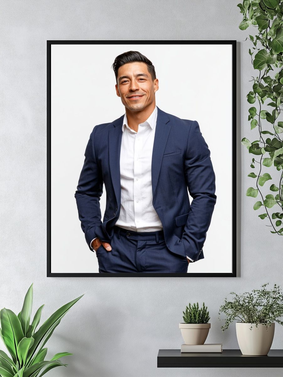 Confident Business Portrait Photography Poster. — room view 4