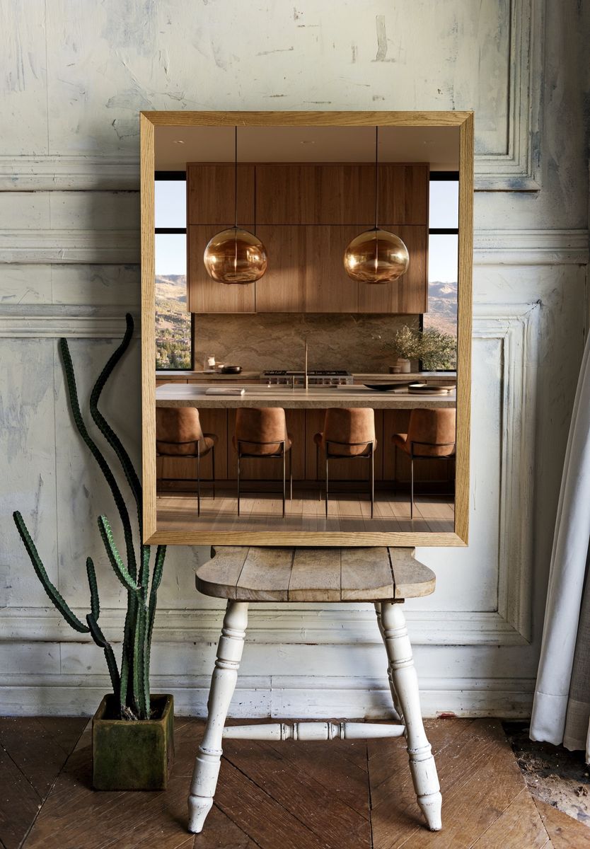 Modern Wood Kitchen Interior Print. room preview