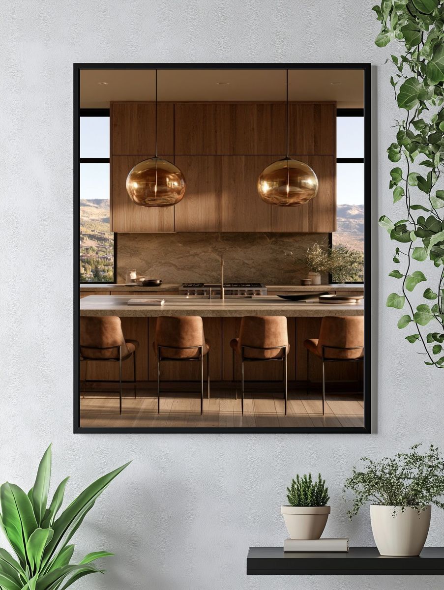 Modern Wood Kitchen Interior Print. — room view 4