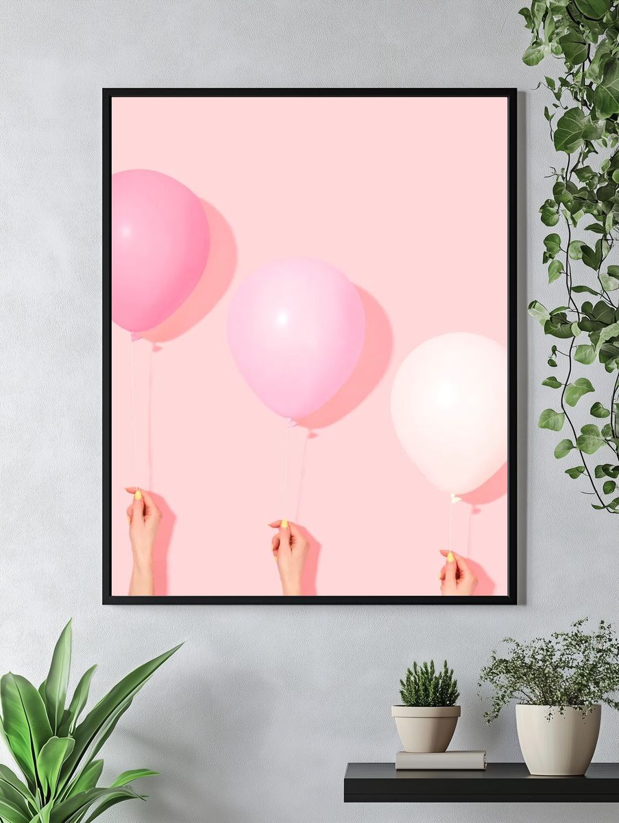 Ombre pink balloons. — room view 4