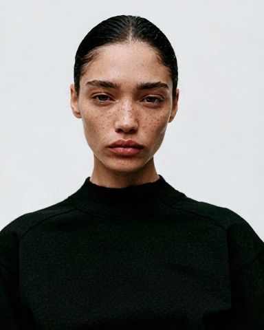 Freckled Portrait Photography Poster. poster detail