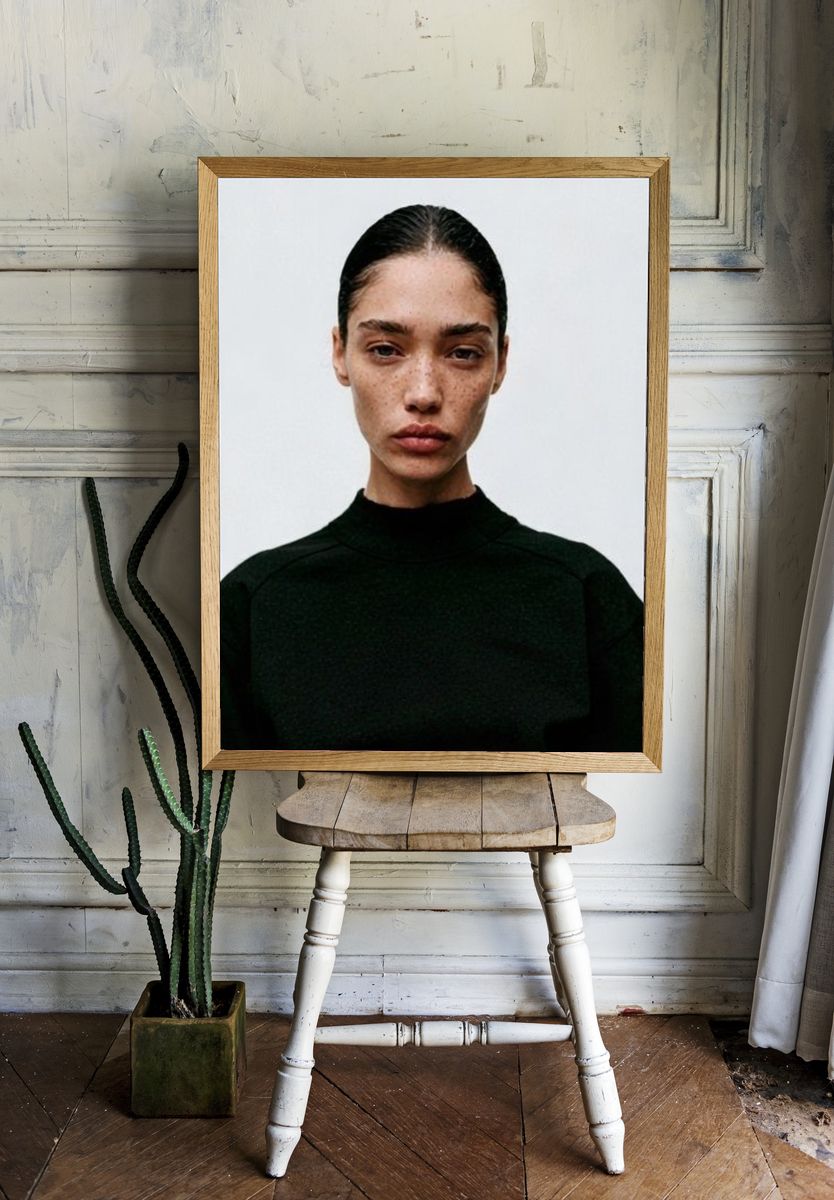 Freckled Portrait Photography Poster. room preview