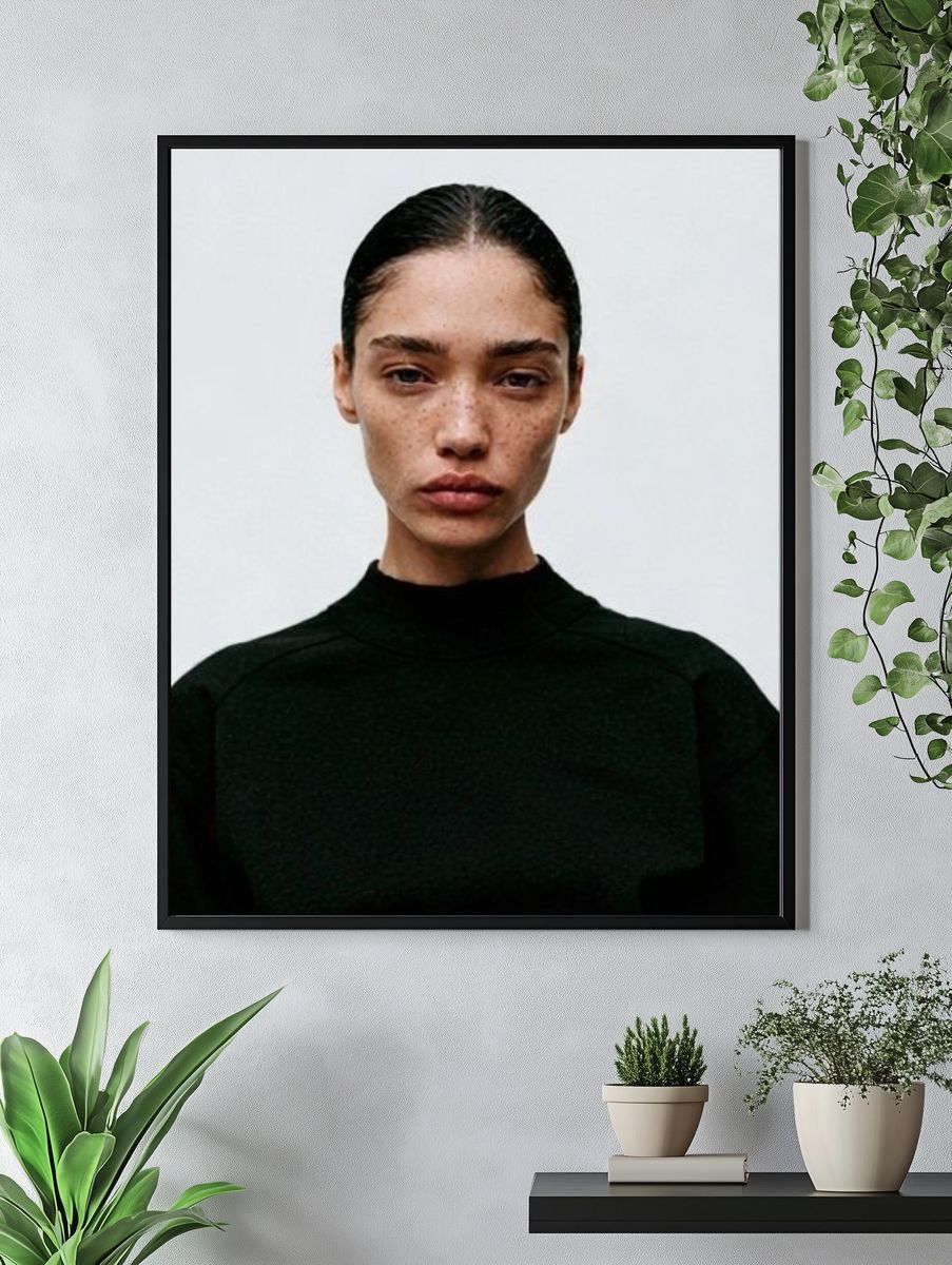 Freckled Portrait Photography Poster. — room view 4