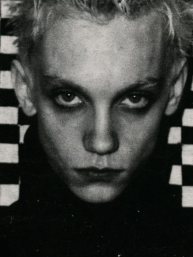 Gothic Portrait Black-White Poster. poster detail