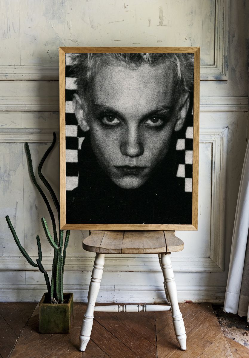 Gothic Portrait Black-White Poster. room preview