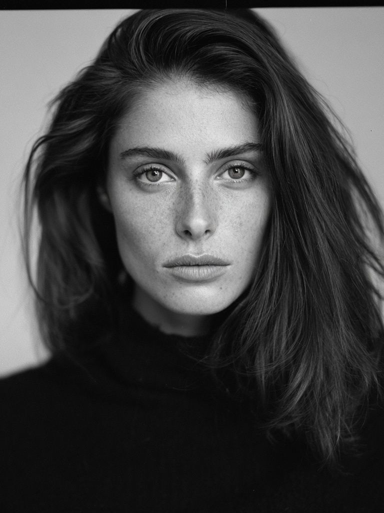 Monochrome Fashion Portrait Poster. poster detail
