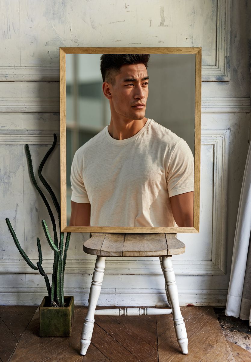 Contemplative Portrait Photography Poster. — room view 1