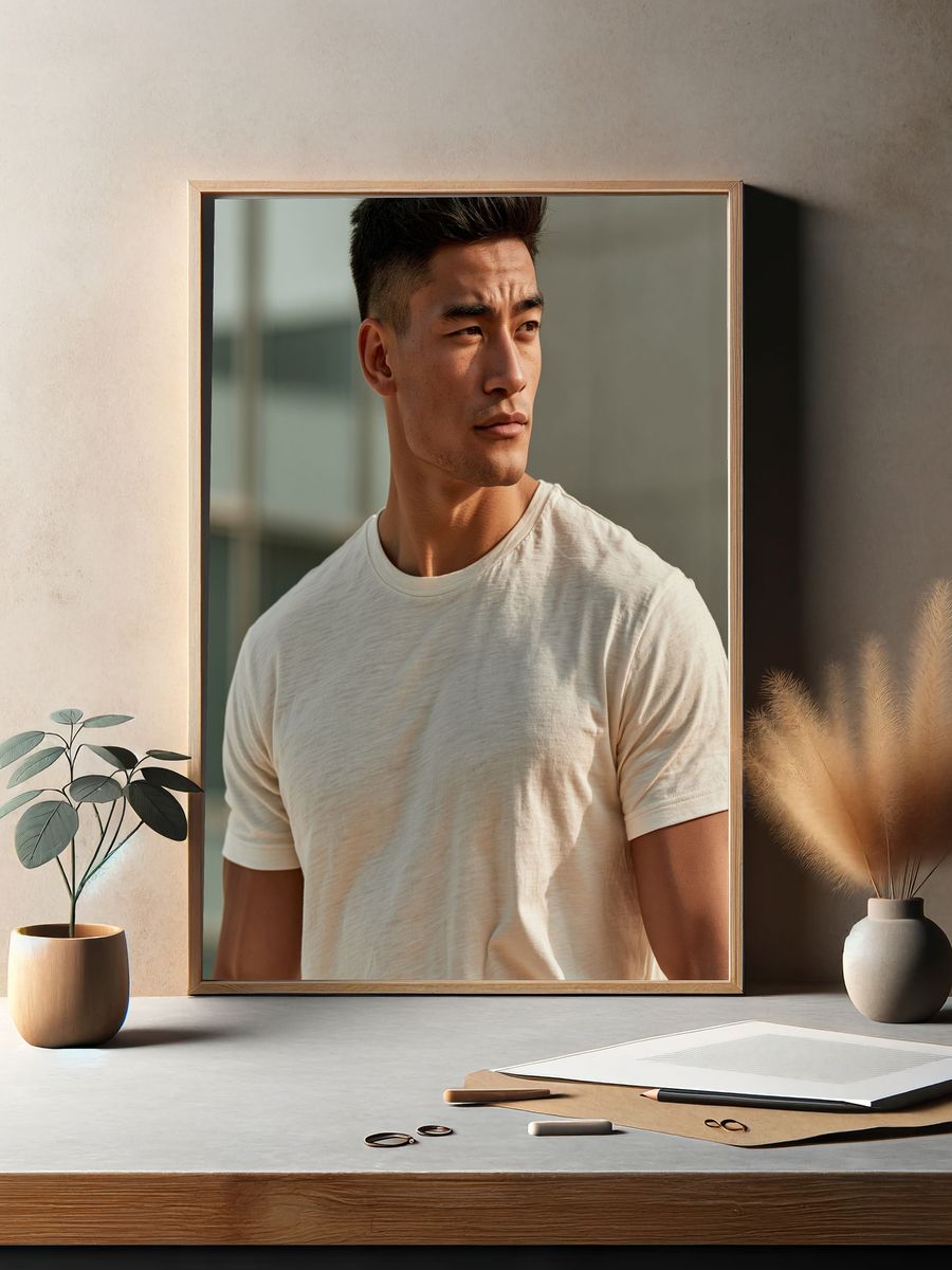 Contemplative Portrait Photography Poster. — room view 2