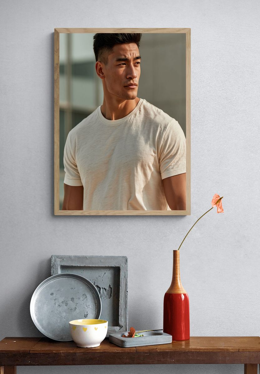 Contemplative Portrait Photography Poster. — room view 3
