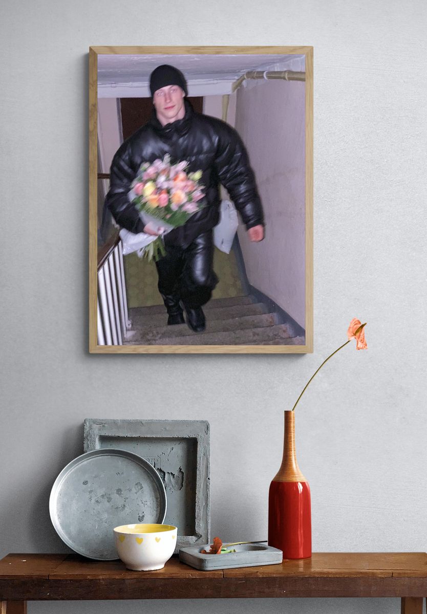 Bouquet Stairwell Portrait Print. — room view 3