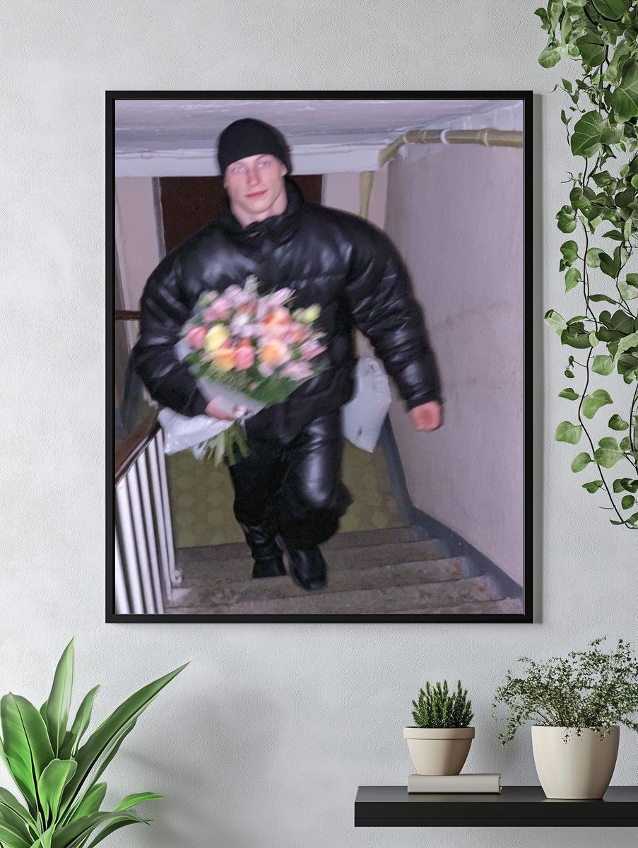 Bouquet Stairwell Portrait Print. — room view 4