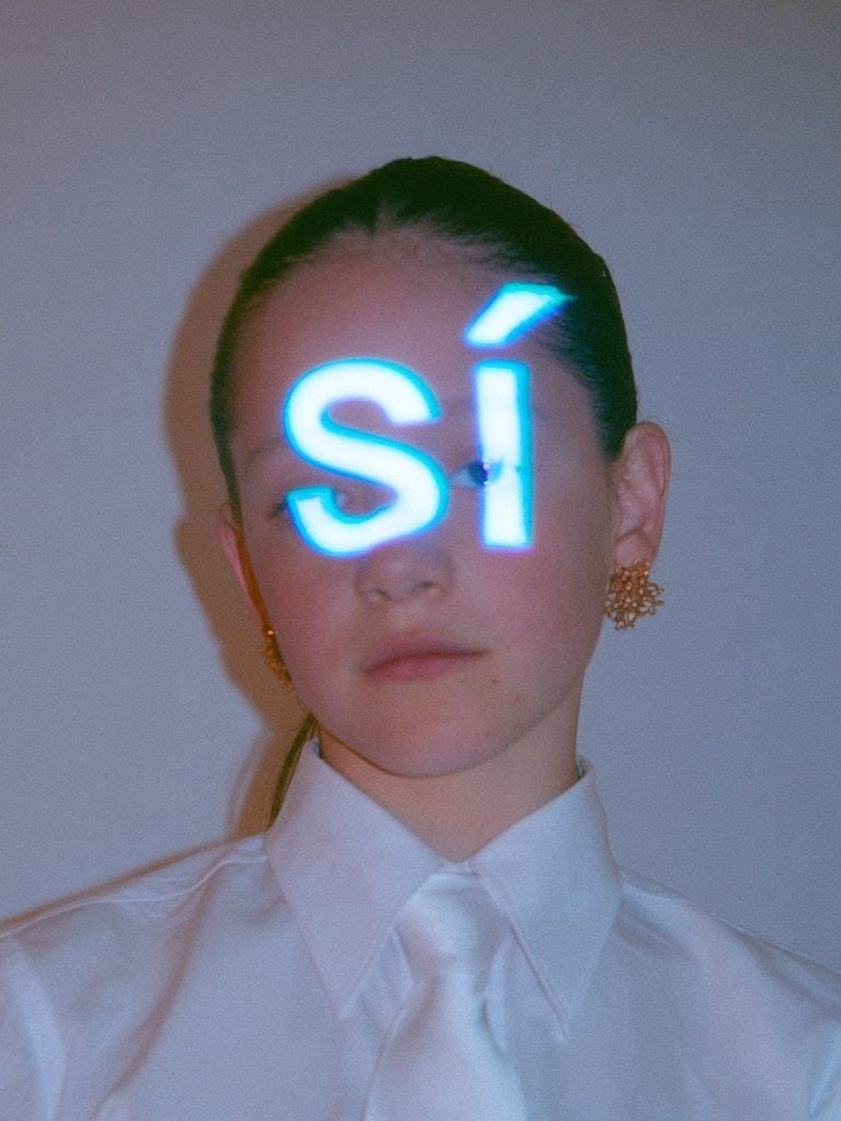 Neon Si Portrait Poster. poster — photography art