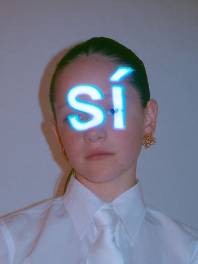 Neon Si Portrait Poster.