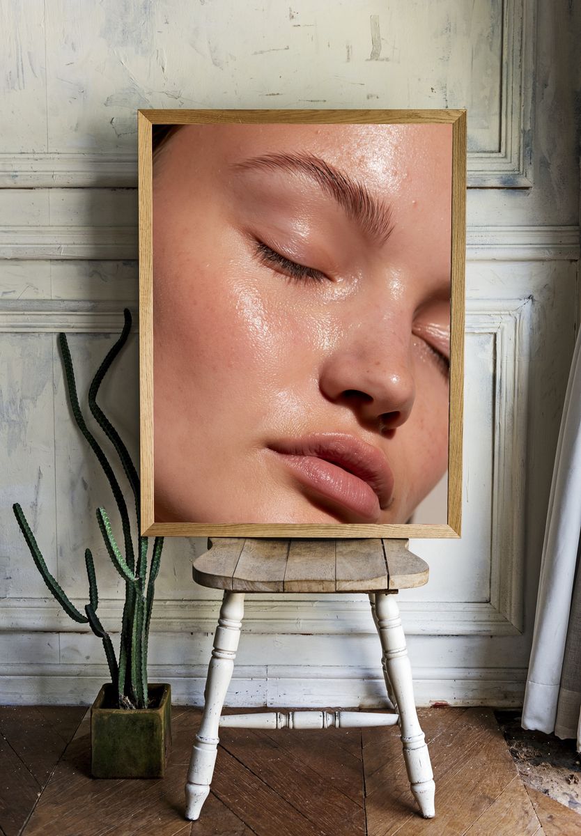Serene Beauty Close-Up Photography Poster. — room view 1
