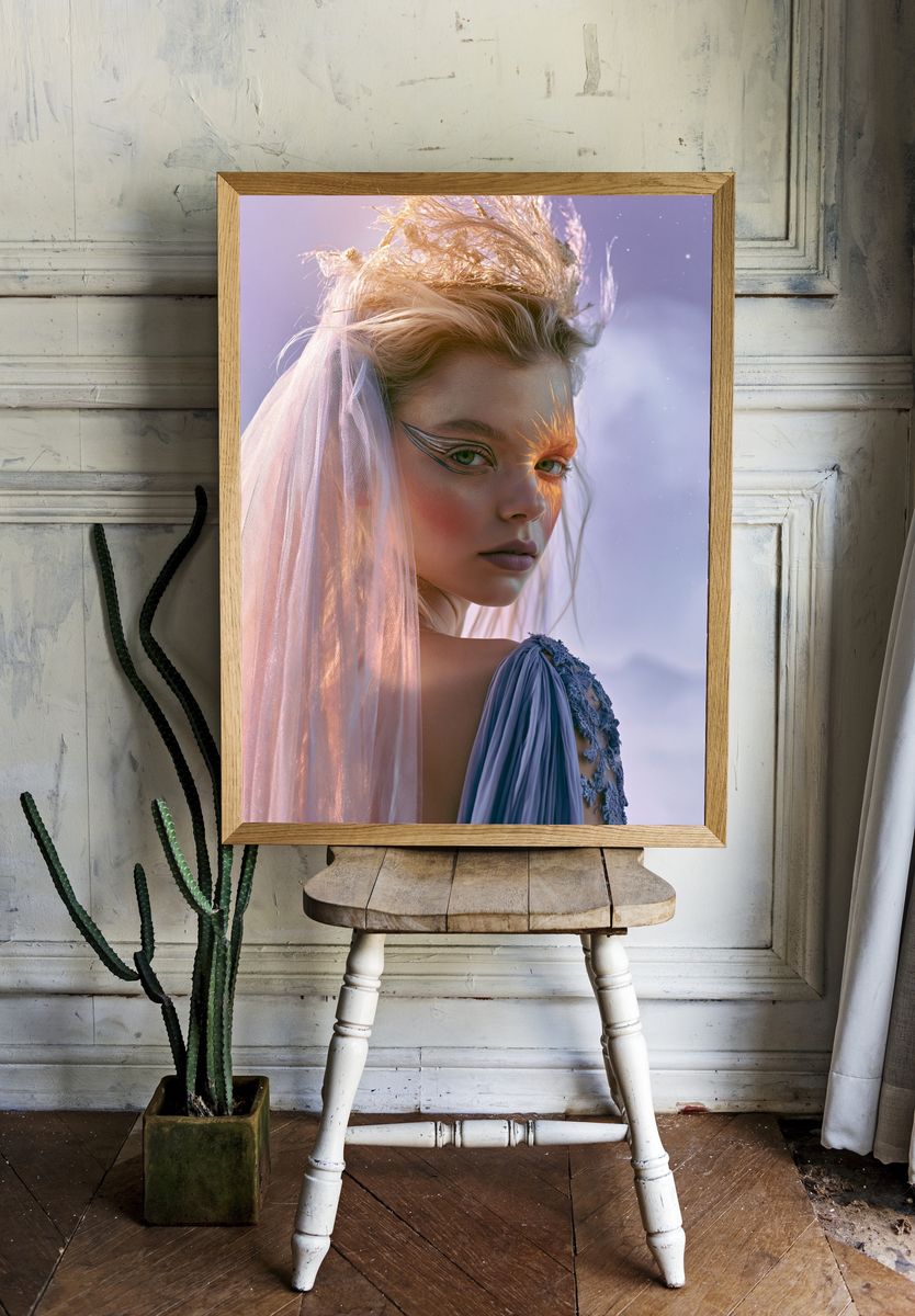 Celestial Portrait Fashion Poster. room preview