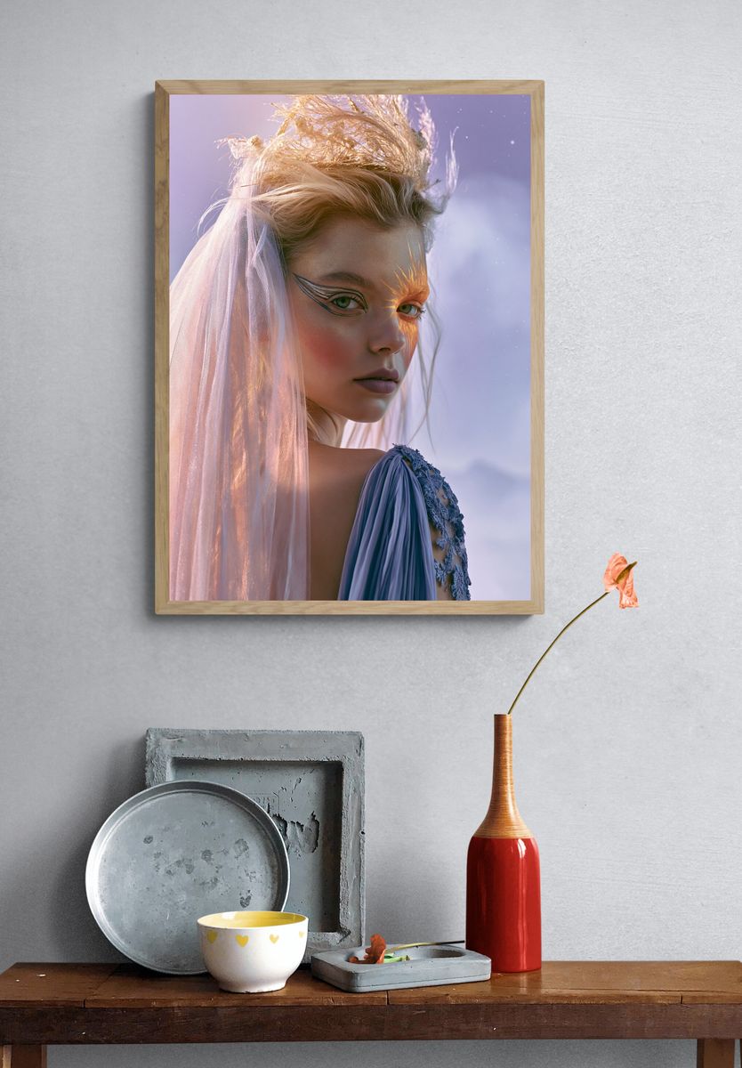 Celestial Portrait Fashion Poster. — room view 3